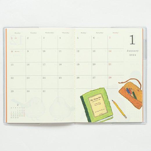 2024 Yusuke Yonezu Monthly Schedule - A6 Soft Cover - good life - Techo Treats