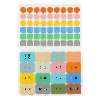 2025 Custom Diary Stickers - A6 Size - COLORS - Techo Treats