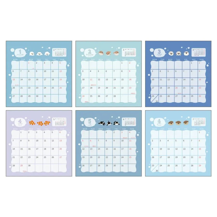 2025 Desk Calendar - Aquarium Trio - Techo Treats