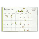 2025 Monthly Planner - A6 Soft Cover - Frog Time - Techo Treats