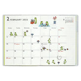 2025 Monthly Planner - A6 Soft Cover - Frog Time - Techo Treats