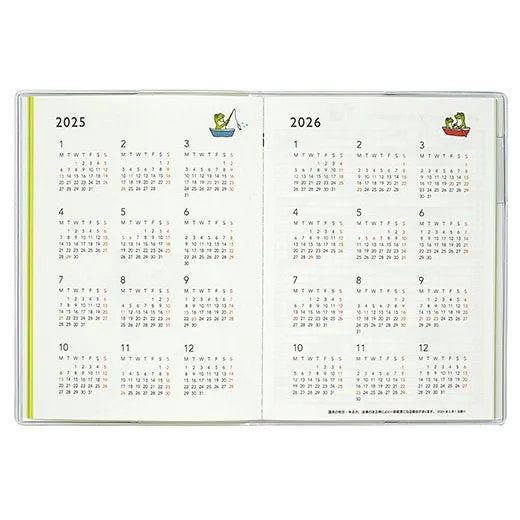 2025 Monthly Planner - A6 Soft Cover - Frog Time - Techo Treats