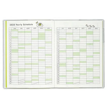 2025 Monthly Planner - A6 Soft Cover - Frog Time - Techo Treats