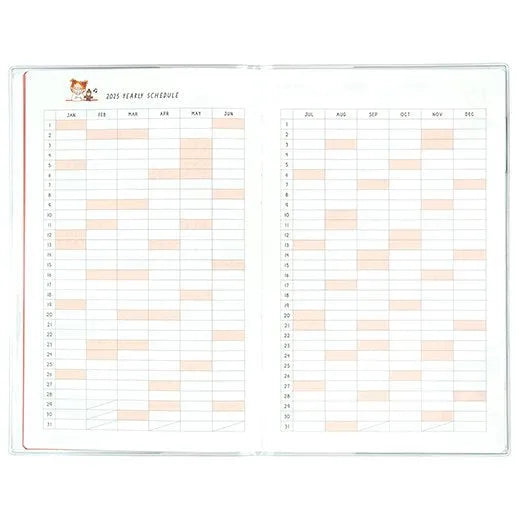 2025 Monthly Schedule Notebook - A5 Slim Soft Cover - COCO and Wondrous Gang