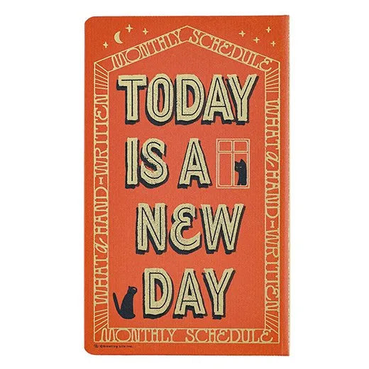 2025 Monthly Schedule Notebook - B6 Slim Hard Cover - Chalkboy - Techo Treats