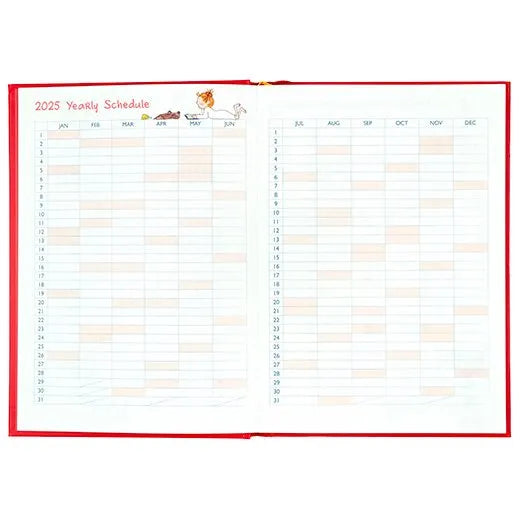 2025 Weekly Planner - B6 Hard Cover - COCO and Wondrous Gang - Techo Treats