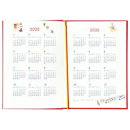 2025 Weekly Planner - B6 Hard Cover - COCO and Wondrous Gang - Techo Treats