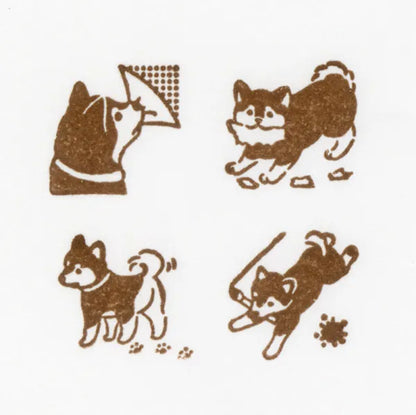 Pranks on the Edge Rubber Stamp Set - Shiba Inu