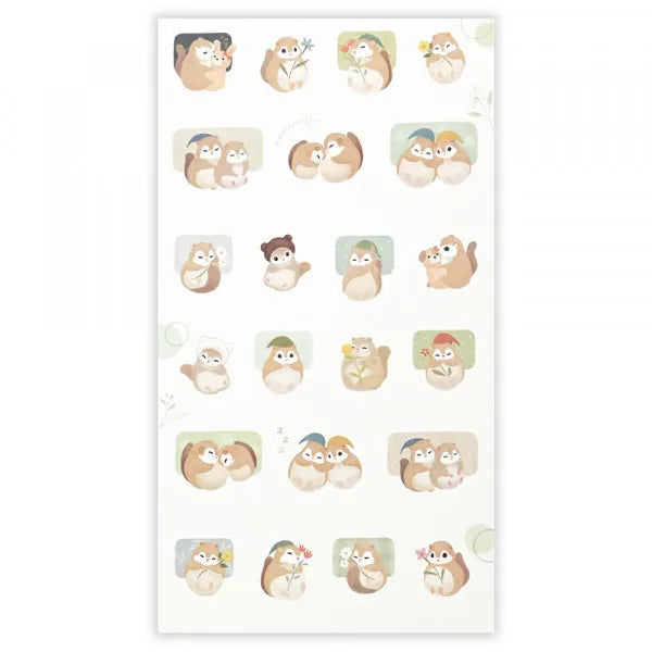 Mattari Animals Sticker Sheet (Night) - Flying Squirrel