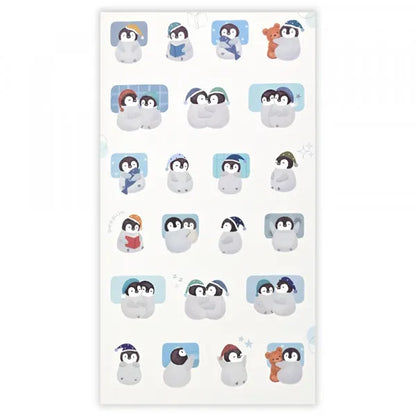 Mattari Animals Sticker Sheet (Night) - Penguin