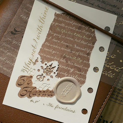 Collage Seal Foil-stamped Planner Sticker - Sonnet