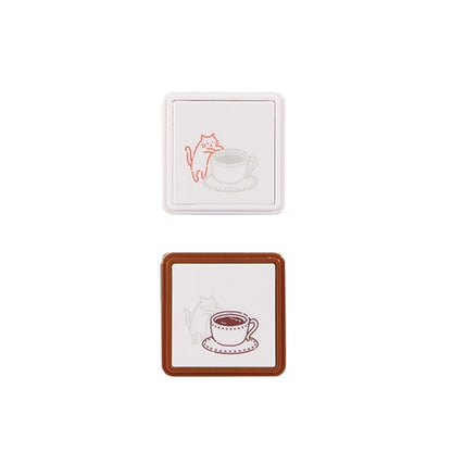 Hancoco 2-in-1 Layer Stamp - Cup Edge Cat