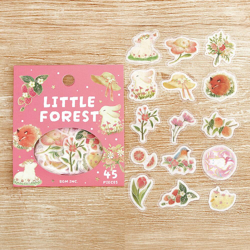 Little Forest Foil-stamped Flake Seal - Pink