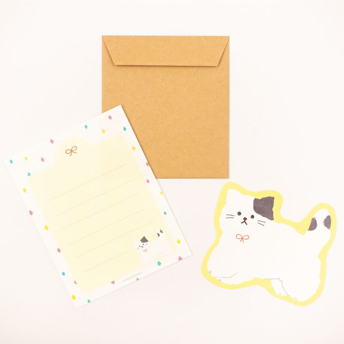 My Series Vol.4 Die-cut Mini Letter Set - Fluffy Cat