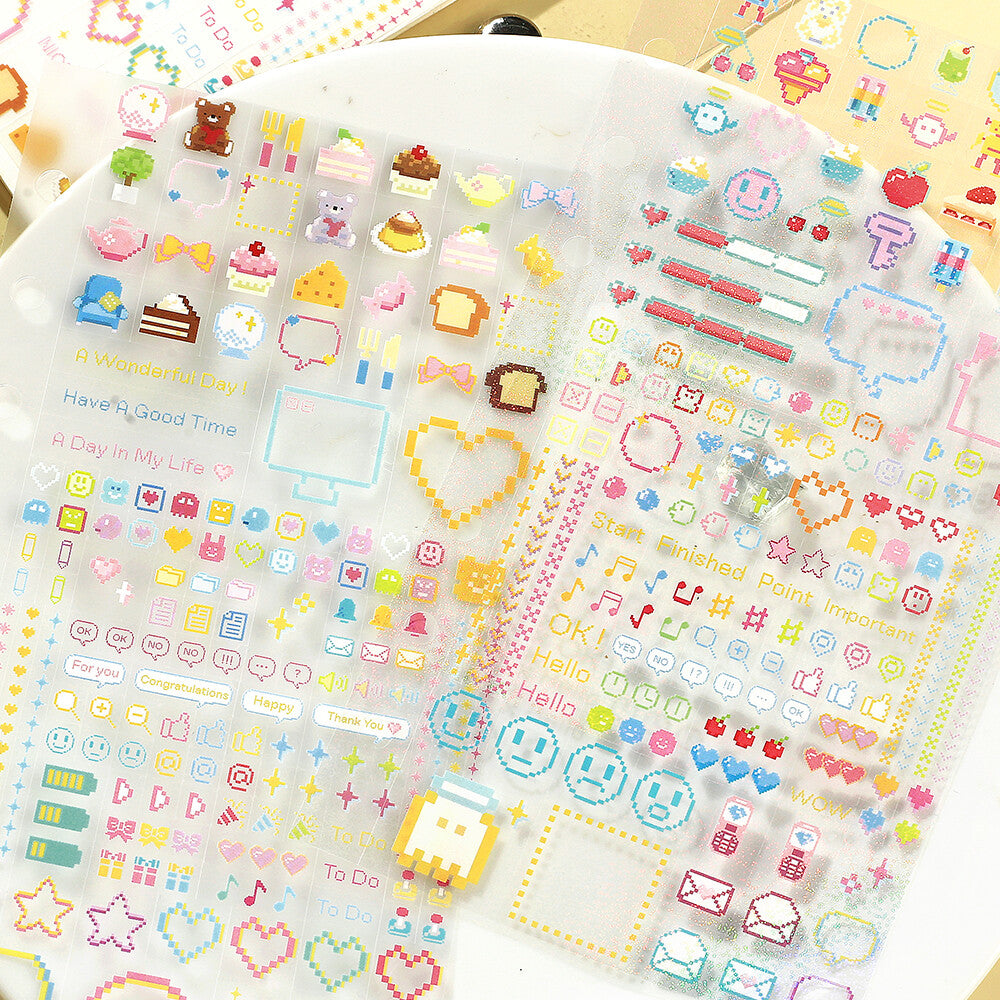 Mini CUBE Seal Planner Sticker - Pixel Graphics