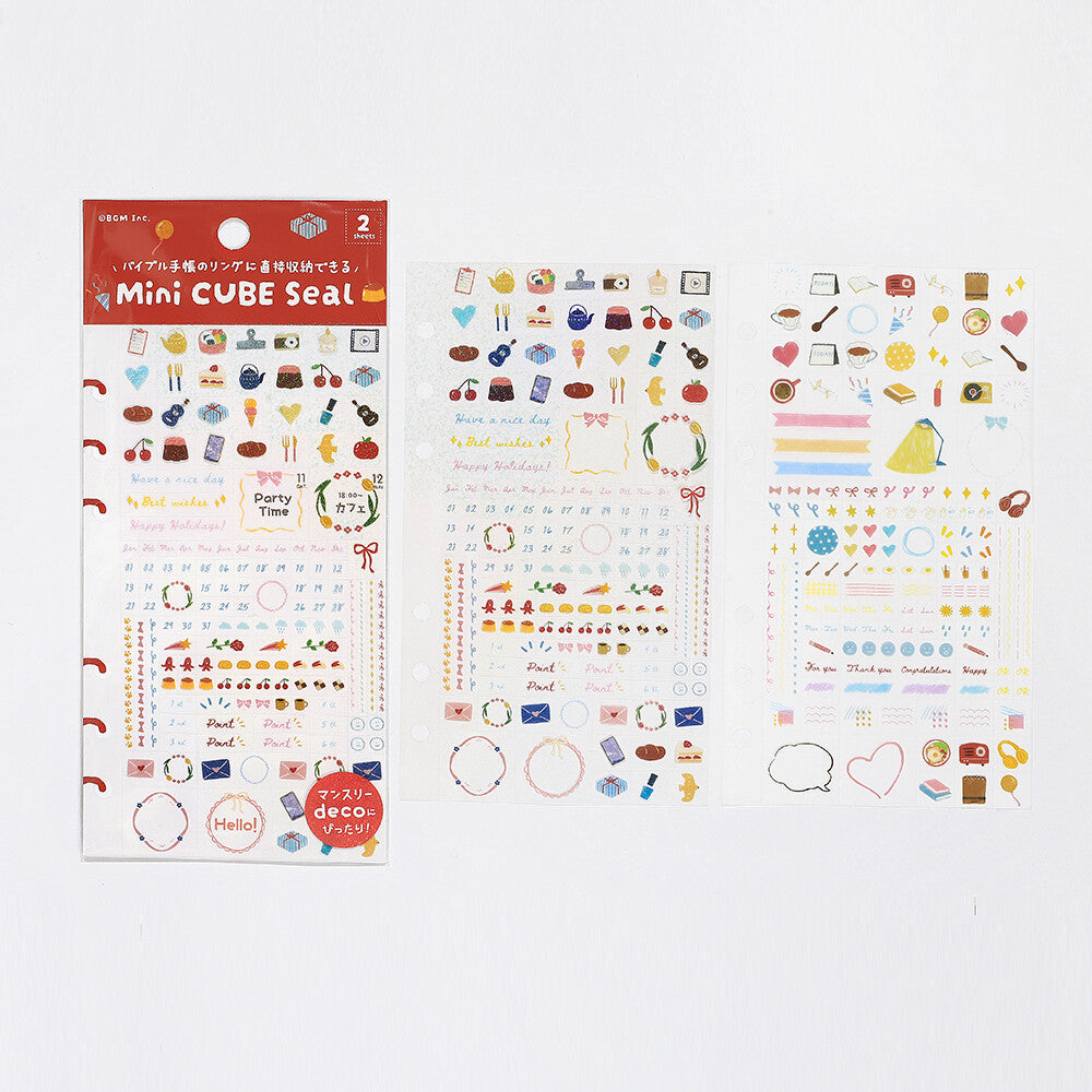 Mini CUBE Seal Planner Sticker - Pencil Doodle