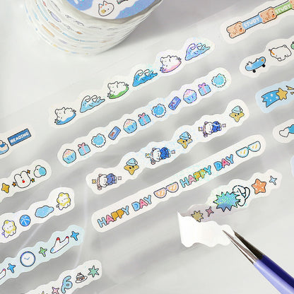 mini LINEA Roll Sticker - Pale Blue