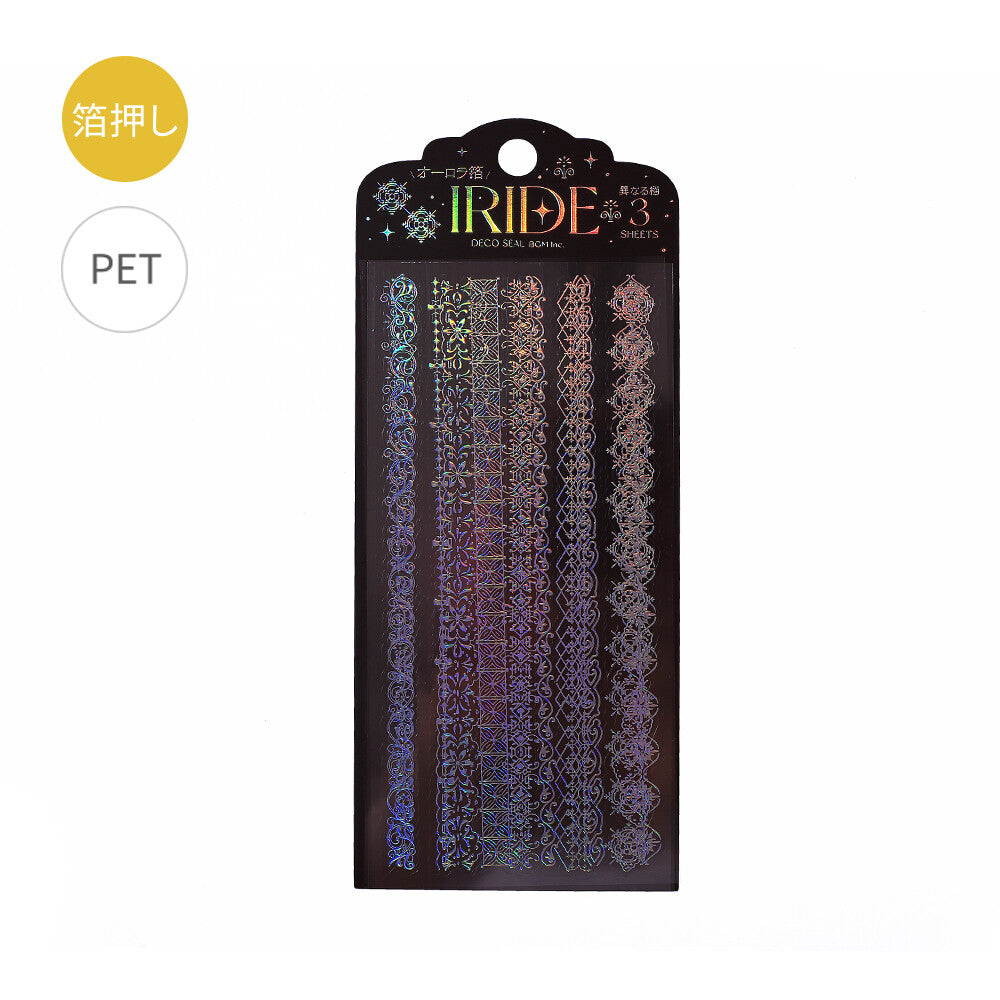 IRIDE Aurora Foil Clear Sticker Vol.2 - Vintage Lines - Techo Treats