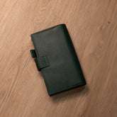 A6 Personal Slim Epsom Leather Ring Planner - Dark Forest Green - Techo Treats