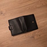 A7 Lychee Grain Leather Planner - Black x Mint Green - Techo Treats