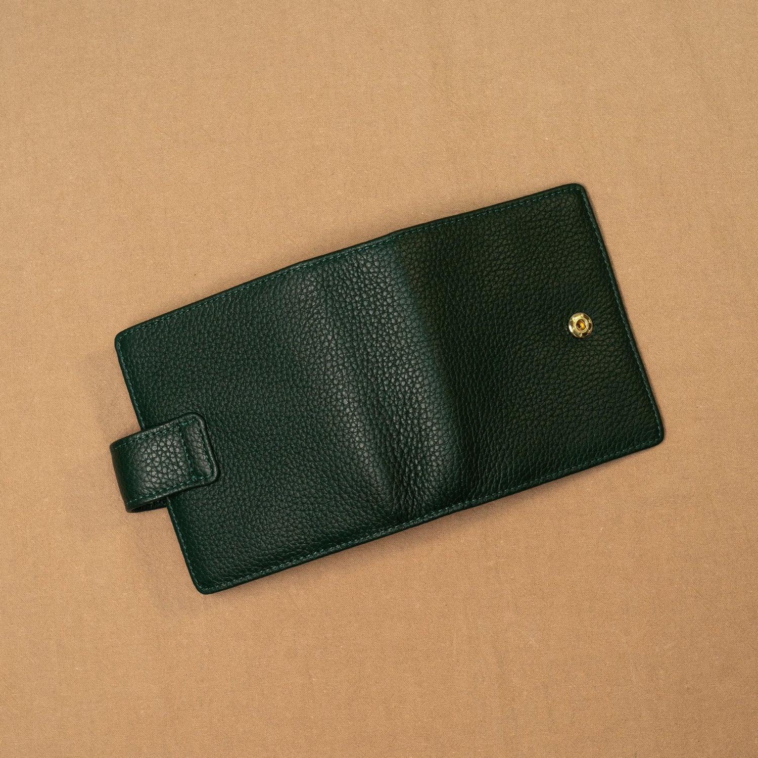 A9 Lychee Grain Leather Planner - Dark Green x Mint Green - Techo Treats