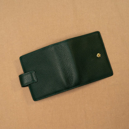 A9 Lychee Grain Leather Planner - Dark Green x Mint Green - Techo Treats