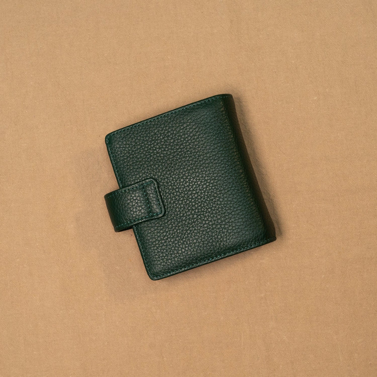 A9 Lychee Grain Leather Planner - Dark Green x Mint Green - Techo Treats