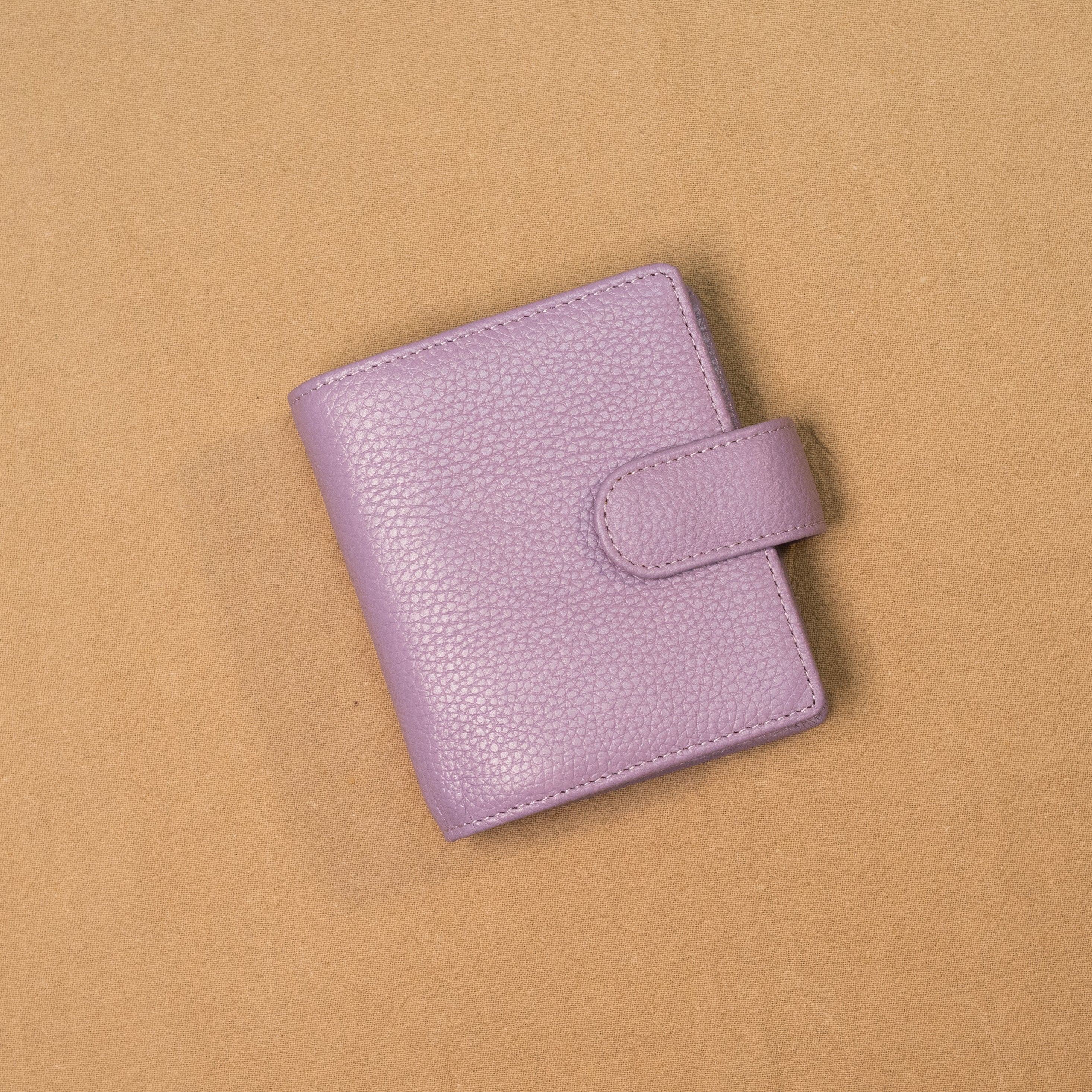 A9 Lychee Grain Leather Planner - Pastel Purple x Mint Green