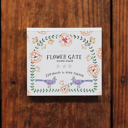 Aiko Fukawa Block Memo - FLOWER GATE - cozyca products - Default Title by Techo Treats Stationery