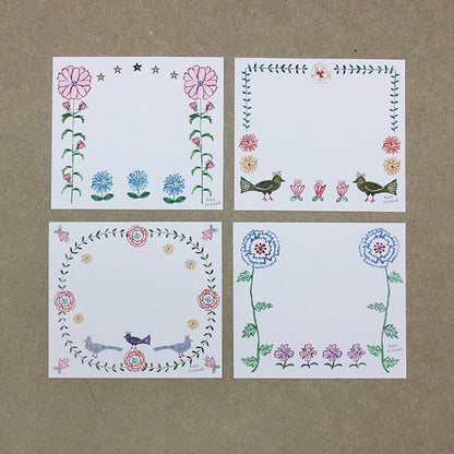 Aiko Fukawa Block Memo - FLOWER GATE - cozyca products - Default Title by Techo Treats Stationery