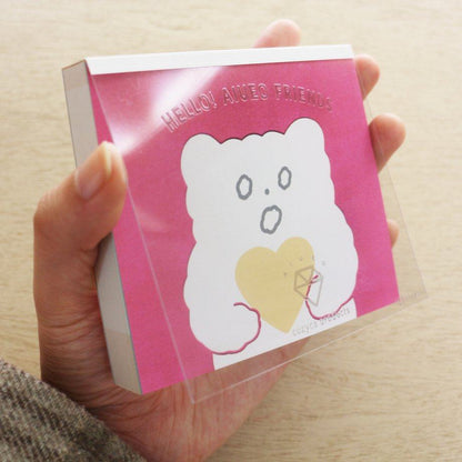 AIUEO Block Memo - HELLO! AIUEO FRIENDS - cozyca products - Default Title by Techo Treats Stationery