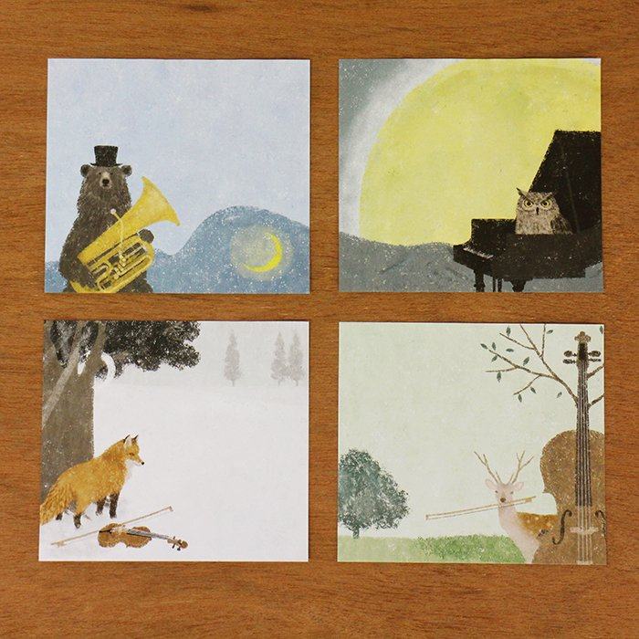 Akira Kusaka Block Memo - melody - cozyca products - Default Title by Techo Treats Stationery