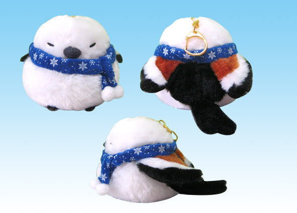 AMUSE Shimaenaga Long-tailed Tit Stuffed Toy (10cm) - Sedia x Kotori Cafe Limited Edition (2 designs) - Ribbon by Techo Treats Stationery