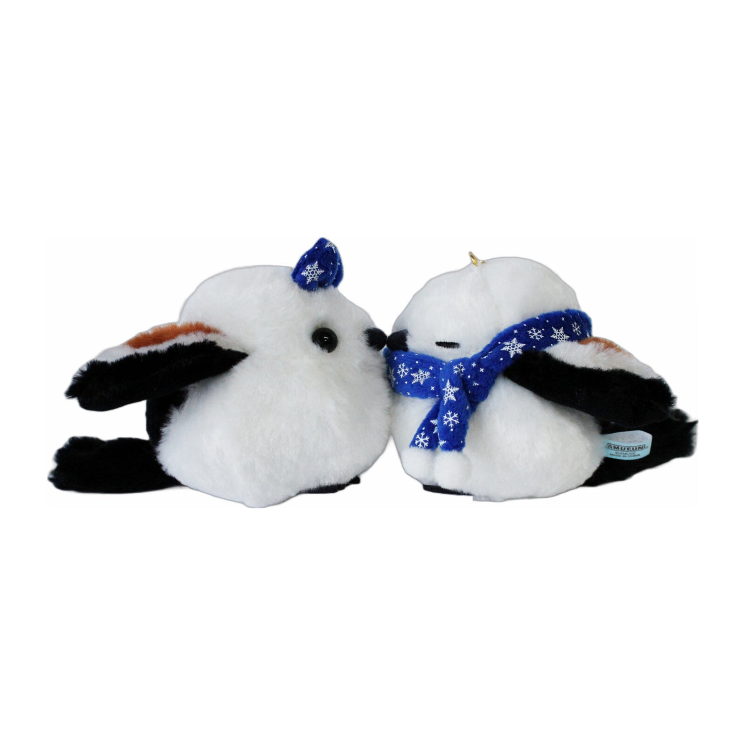 AMUSE Shimaenaga Long-tailed Tit Stuffed Toy (10cm) - Sedia x Kotori Cafe Limited Edition (2 designs) - Ribbon by Techo Treats Stationery