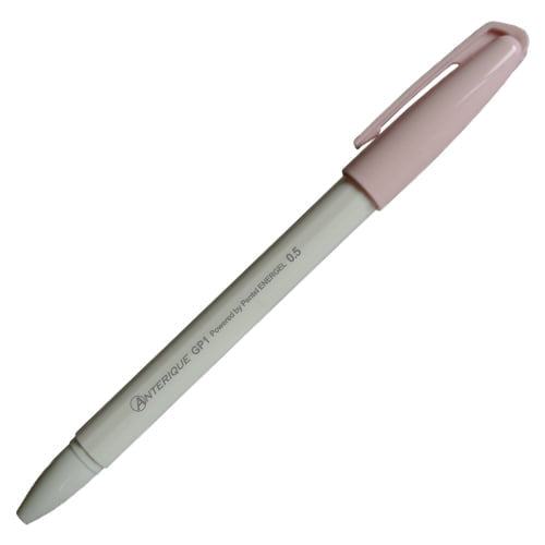Anterique GP1 Cap Knock Gel Pen 0.5mm - Black (Pentel Energel) - Baby Pink by Techo Treats Stationery