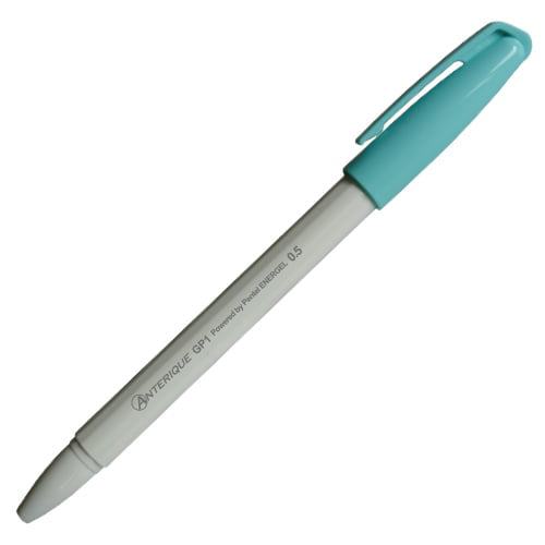 Anterique GP1 Cap Knock Gel Pen 0.5mm - Black (Pentel Energel) - Mint Green by Techo Treats Stationery
