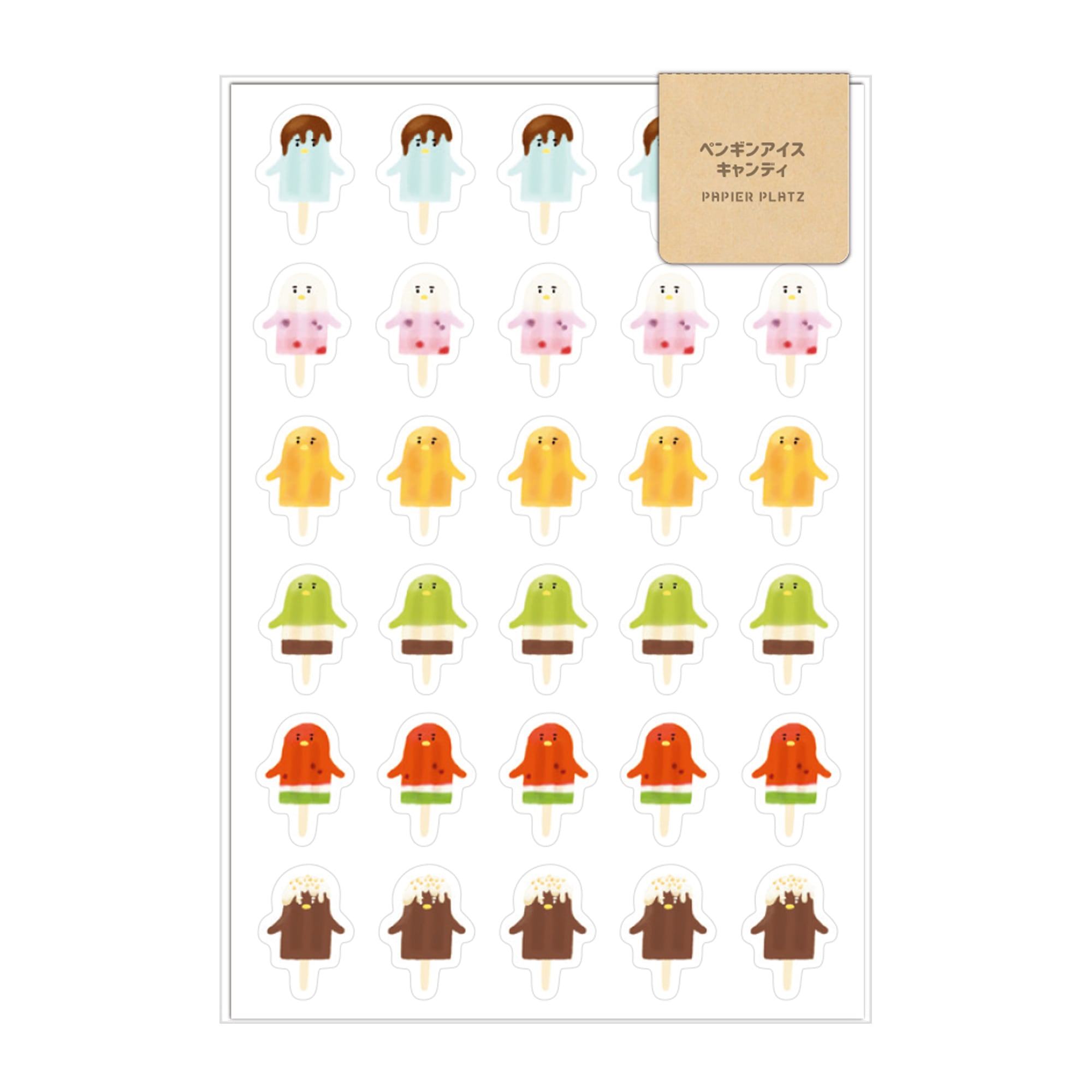 AOYOSHI Food x Animal Sticker Vol.2 - 020 Ice-cream Penguin - Papier Platz - Default Title by Techo Treats Stationery