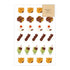 AOYOSHI Food x Animal Sticker Vol.2 - 028 Red Bean Dessert Bear - Papier Platz - Default Title by Techo Treats Stationery