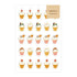 AOYOSHI Food x Animal Sticker Vol.3 - 044 Ice Cream Shimaenaga - Papier Platz - Default Title by Techo Treats Stationery