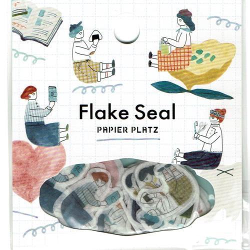 ASANEL Flake Seal - The city where Sitting-chan lives - Papier Platz - Default Title by Techo Treats Stationery