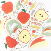 Autumn Limited Flake Stickers - Apple and Rabbit - Furukawa Shiko - Default Title by Techo Treats Stationery