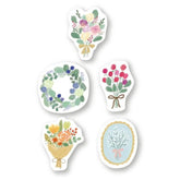 Autumn Limited Flake Stickers - Dried Flowers - Furukawa Shiko - Default Title by Techo Treats Stationery