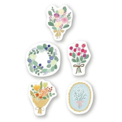 Autumn Limited Flake Stickers - Dried Flowers - Furukawa Shiko - Default Title by Techo Treats Stationery