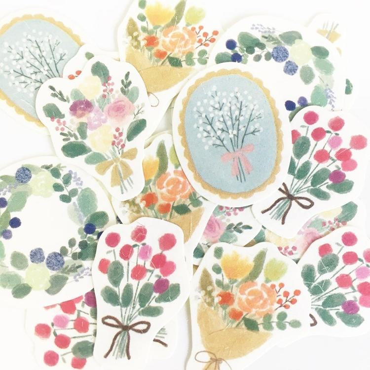 Autumn Limited Flake Stickers - Dried Flowers - Techo Treats