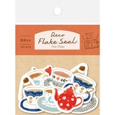 Autumn Limited Flake Stickers - Tea Time - Furukawa Shiko - Default Title by Techo Treats Stationery