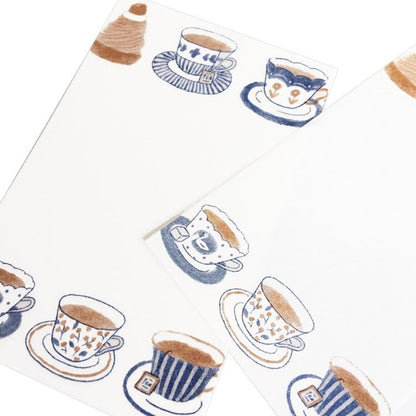 Autumn Limited Mino Washi Letter Set - Tea Time - Techo Treats