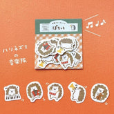 Autumn Limited Pochitto Flake Stickers - Musical Band Hedgehog - Furukawa Shiko - Default Title by Techo Treats Stationery