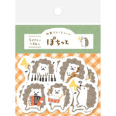 Autumn Limited Pochitto Flake Stickers - Musical Band Hedgehog - Techo Treats