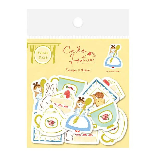 Autumn Limited Washi Flake Seal - Cake House - Furukawa Shiko - Default Title by Techo Treats Stationery
