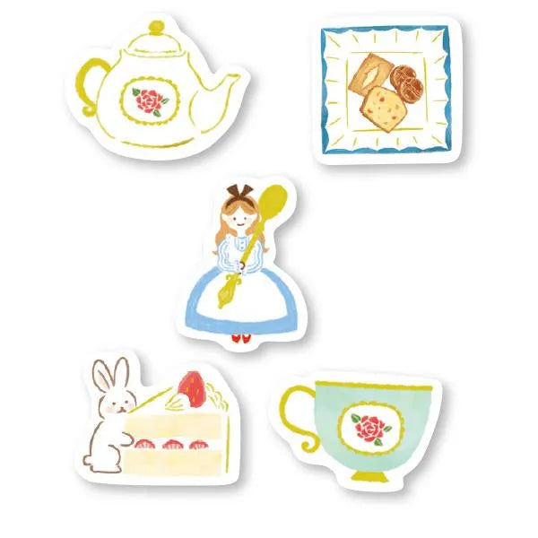 Autumn Limited Washi Flake Seal - Cake House - Furukawa Shiko - Default Title by Techo Treats Stationery